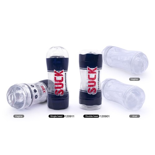 sex toys per uomo-Double Sided Masturbator Cup Anal+ Vaginal Clear-LaChatte.it