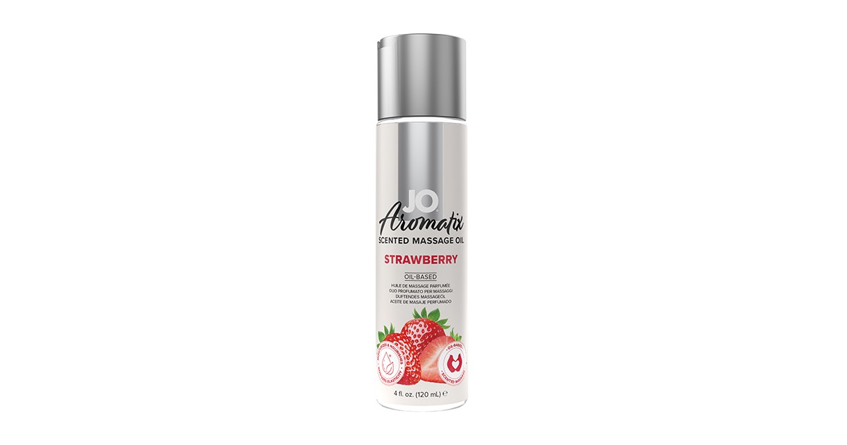 olii per massaggi-Aromatix Strawberry Scented Massage Oil 120 ml-LaChatte.it
