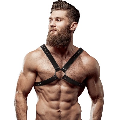 ECO LEATHER CROSSED CHEST STRAP HARNESS MEN