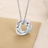 Necklace Woman Personalized 4 Names Simply Circles Silver Color 2