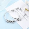 Personalized Women's Bracelet Heart Medallions 2 to 6 Names Silver Color 3