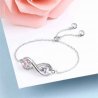 Bracelet Woman Personalized Infinity Design 2 Names Silver Color 2