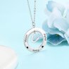 Necklace Woman Personalized Medallion Heart 3 Names Silver Color 3