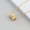Personalized Woman Necklace V3 Bar 4 Engraved Sides Gold Color 2