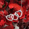 Necklace Woman Personalized Triple Heart Entwined 3 Names Silver Color 3