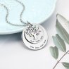 Necklace Woman Personalized Tree Of Life 6 Names V6 Silver Color 3