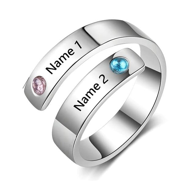 Shop New Engraved Birthstone Rings Online | OurCoordinates