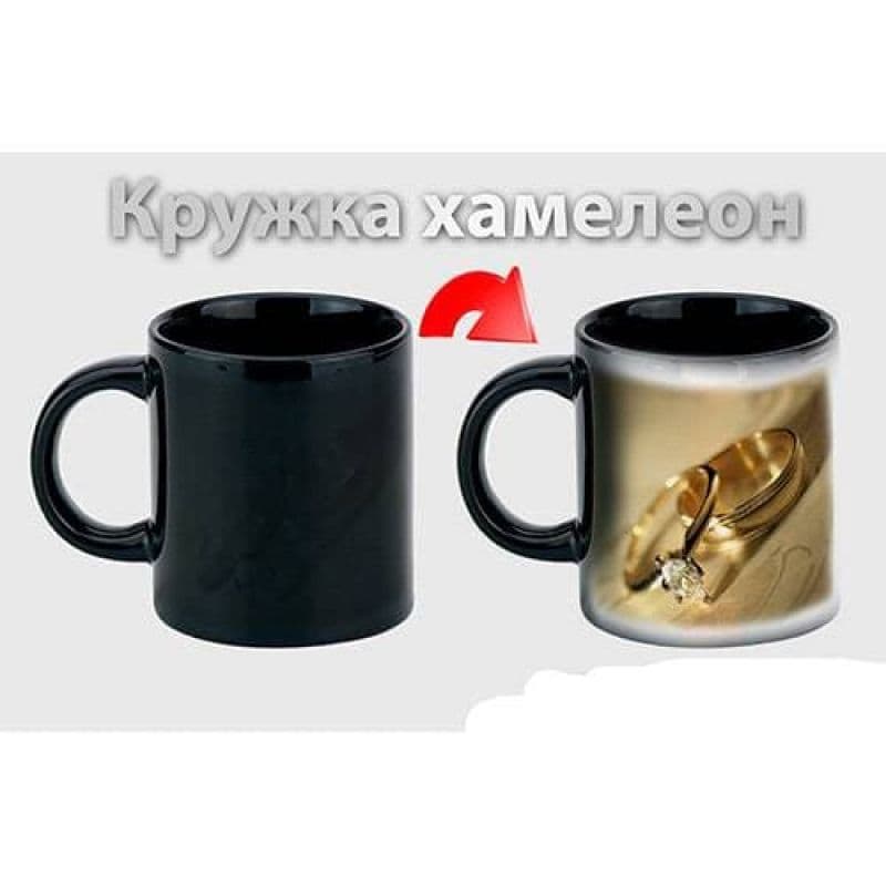 кружка хамелеон чёрная love кружки-хамелеоны