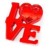 Рамка водяная с хлопьями в виде сердечек LOVE