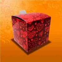 Подарочная коробка для кружки  "СЕРДЕЧКИ"