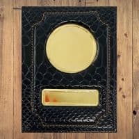 Именная обложка для автодокументов "Игуана", цвет синий, линзы золото