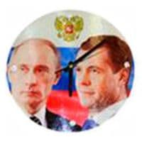 Фоточасы настенные стеклянные круг 30 см