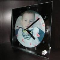 Фоторамка-часы квадратные с циферблатом 20*20*0,5 см