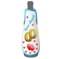 Фартук на бутылку ГОЛУБОЙ кант