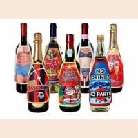 Фартук на бутылку БЕЛЫЙ кант