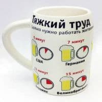 Фотокружка пивная БОЧКА МАЛАЯ h=10см, 250 мл