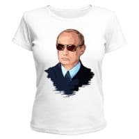 Женская футболка Путин в очках