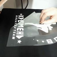 Футболка мужская х/б черная, термотрансфер