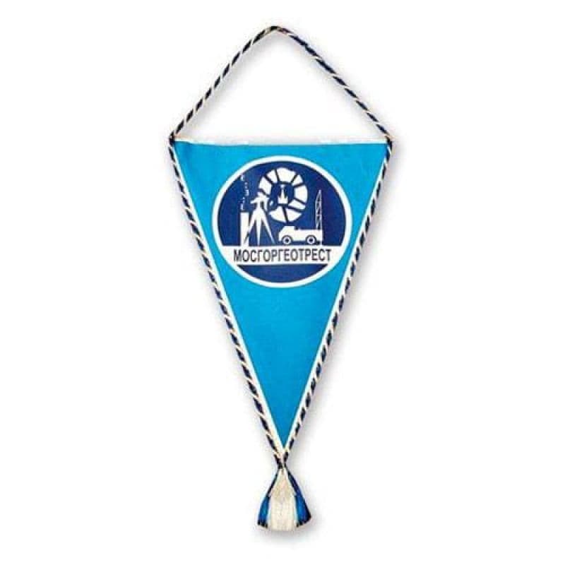 вымпел треугольник 12,5*21 см, кант триколор вымпелы
