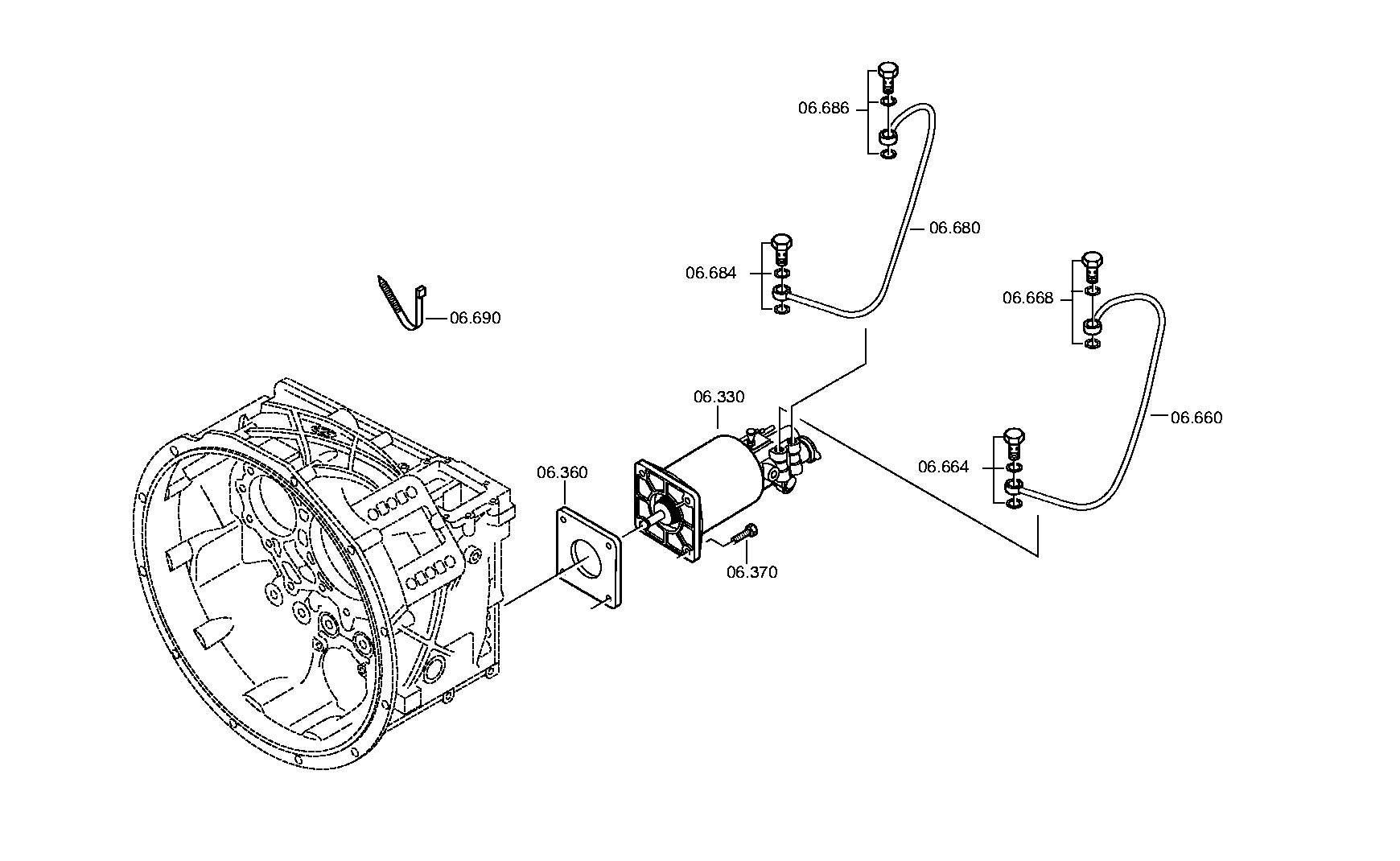 drawing for DAF 1947226 - HOLLOW/UNION SCREW (figure 1)