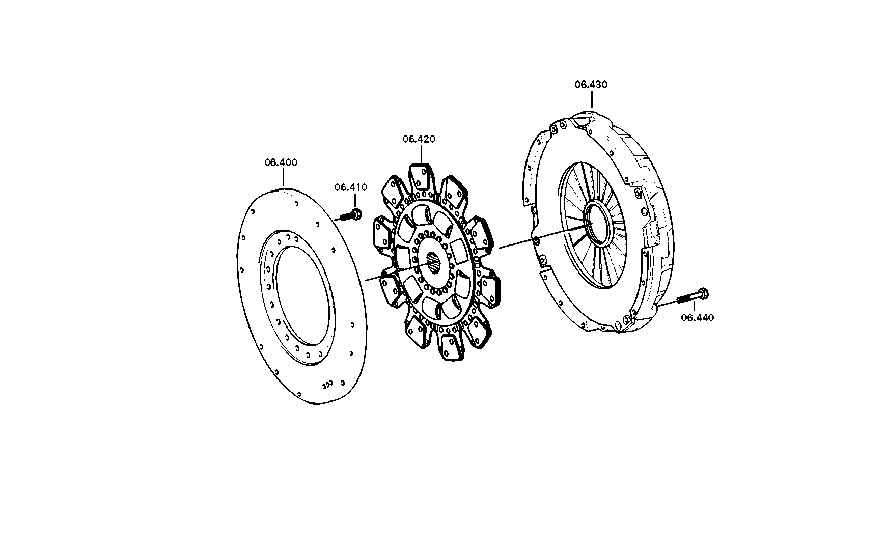 drawing for DAF 1606333 - PRESSURE PLATE (figure 1)