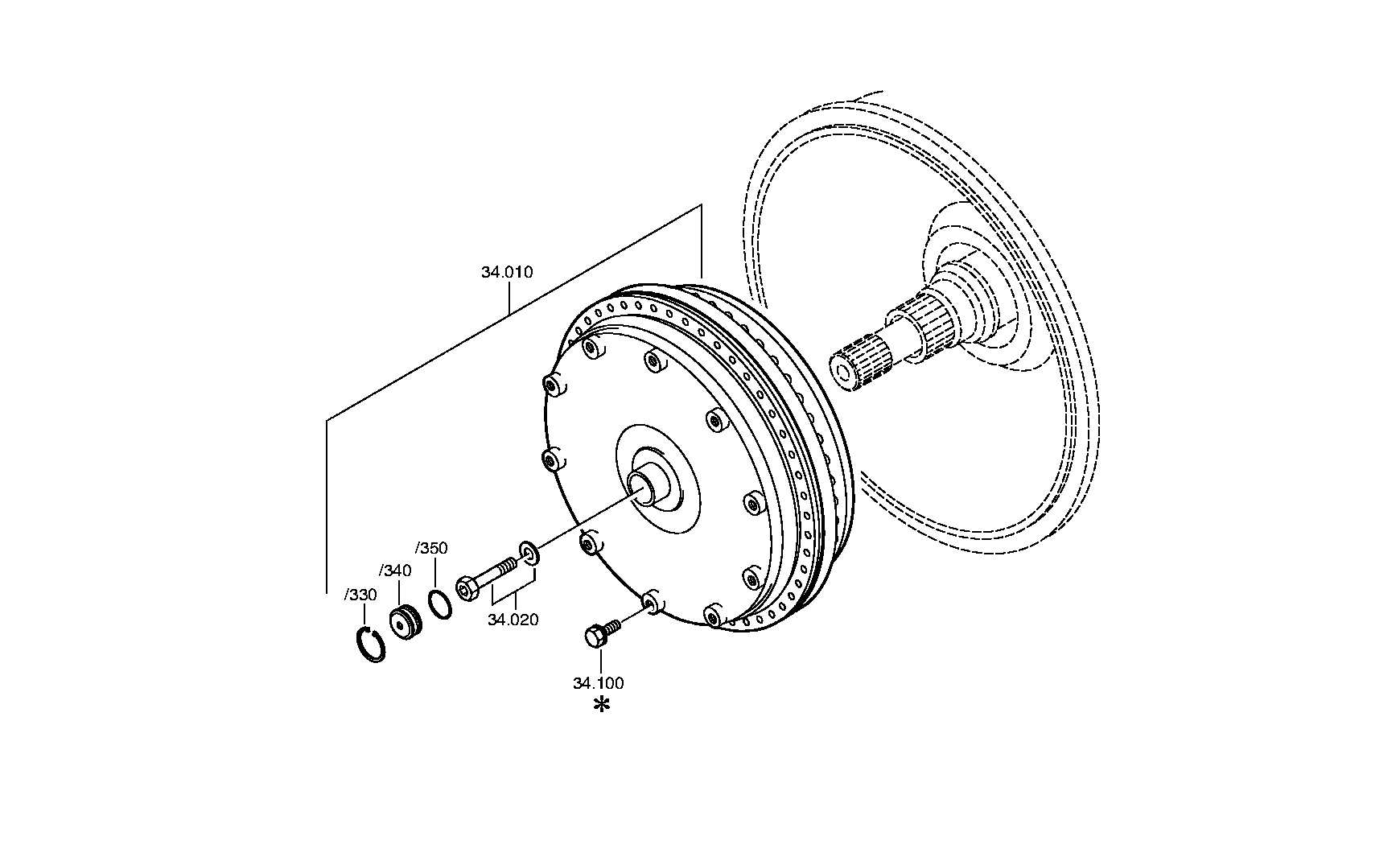 drawing for RENAULT 5000821249 - ANTI-FATIGUE BOLT (figure 2)