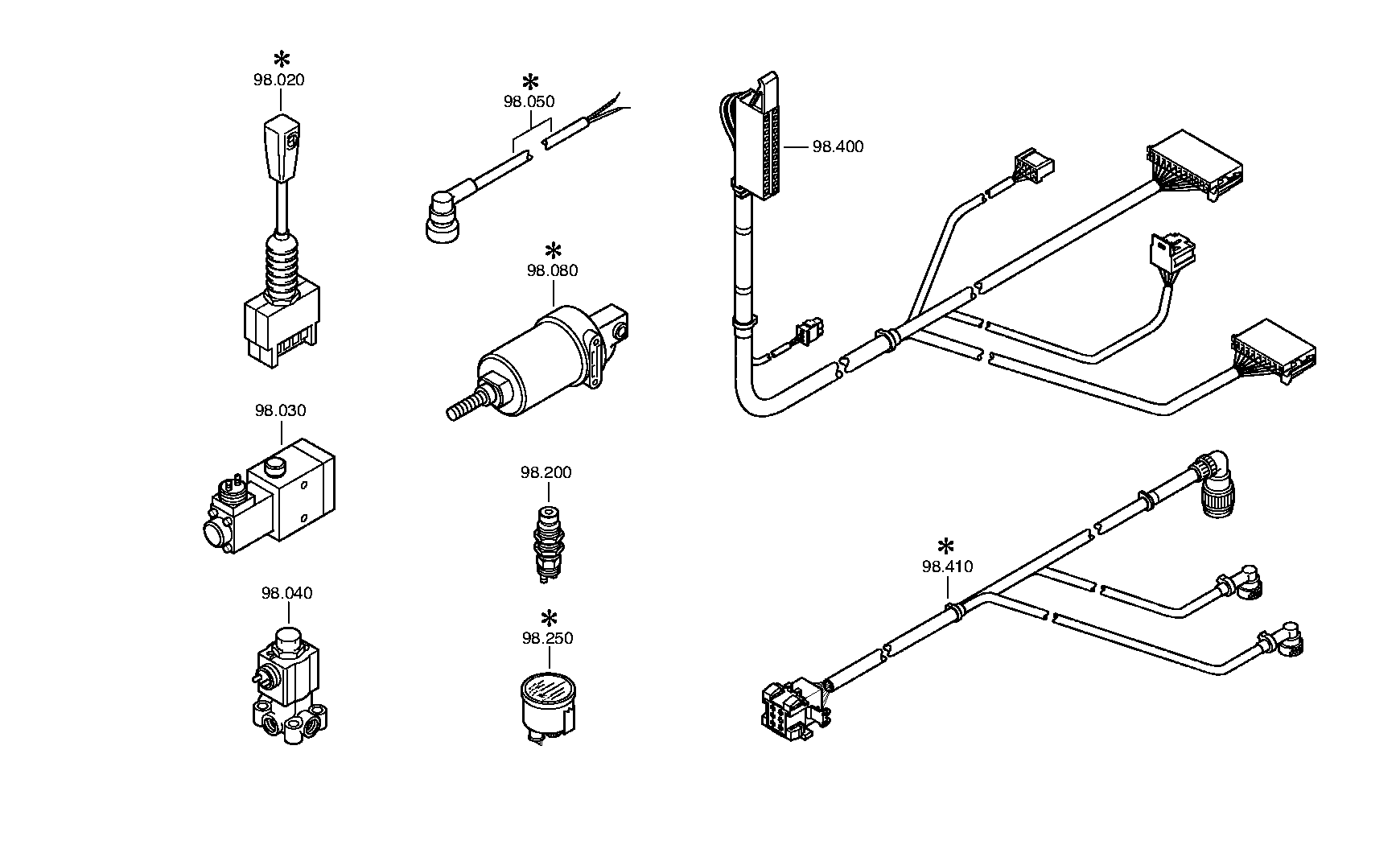drawing for DAIMLER AG A0005402127 - CABLE GENERAL (figure 1)