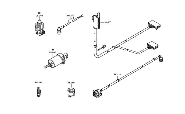 drawing for DAIMLER AG A0005402127 - CABLE GENERAL (figure 2)