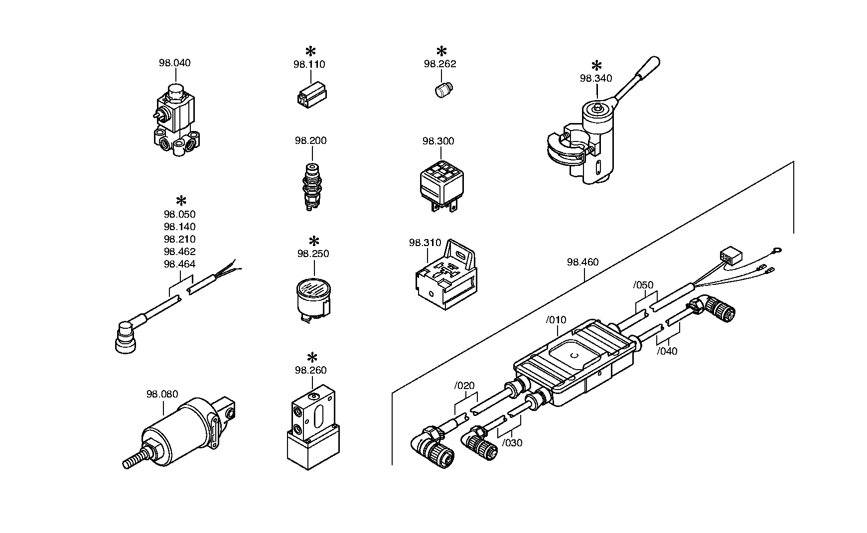 drawing for NEOPLAN BUS GMBH 010810300 - KICK-D.SWITCH (figure 1)