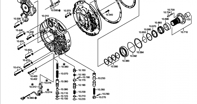 Technical drawing of DAIMLER AG A0002701697 PRIMARY PUMP with dimensions and layout