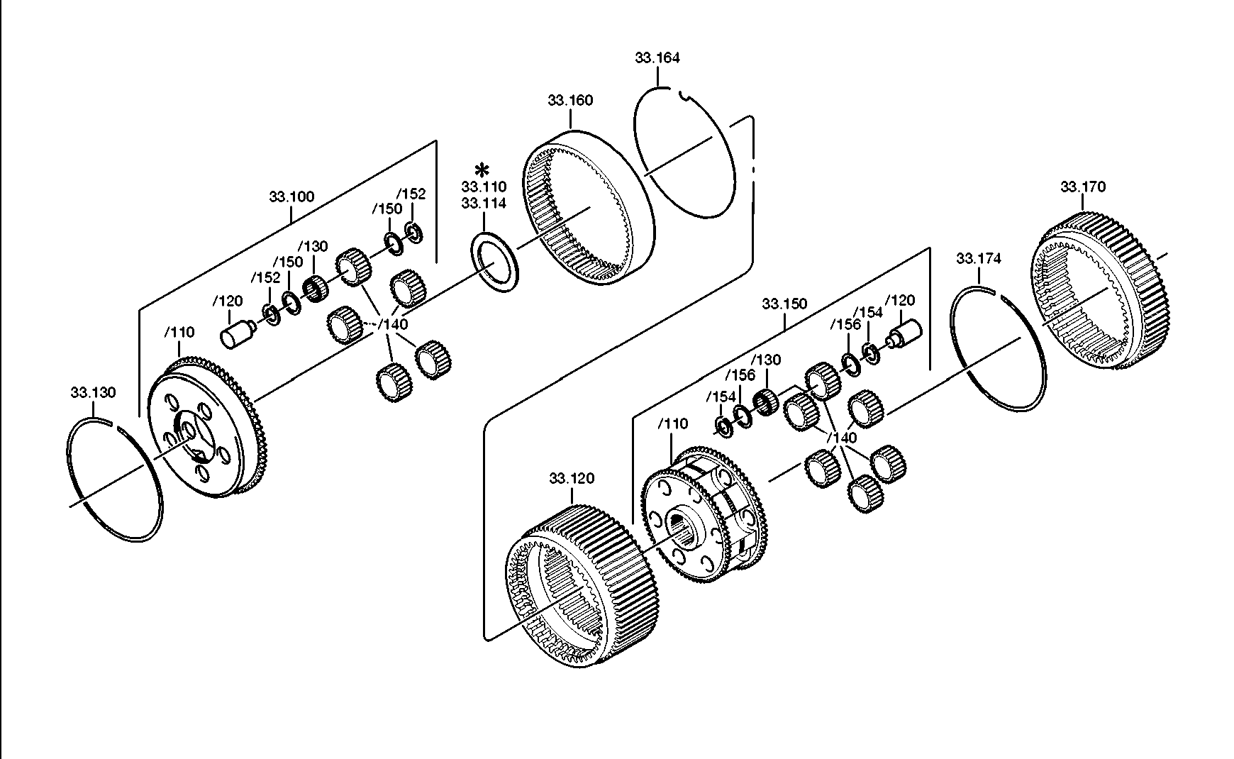 drawing for DAIMLER AG A0002722206 - PLANET GEAR SET (figure 2)