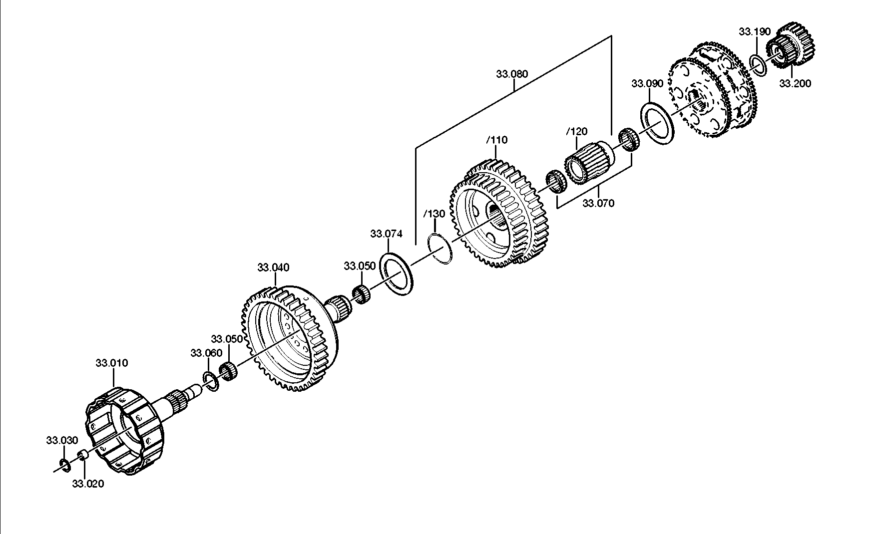 drawing for DAIMLER AG A0002722206 - PLANET GEAR SET (figure 4)
