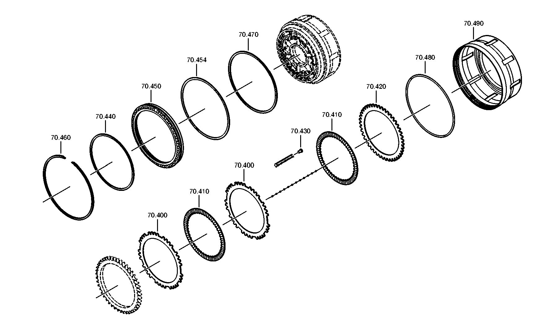 drawing for DAIMLER AG A0002723225 - INNER CLUTCH DISC (figure 4)