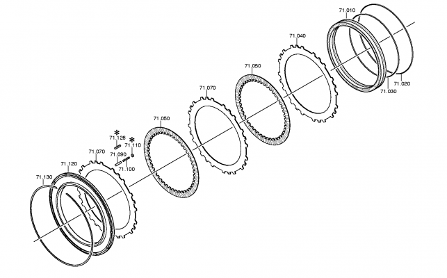 drawing for DAIMLER AG A0002723125 - INNER CLUTCH DISC (figure 1)