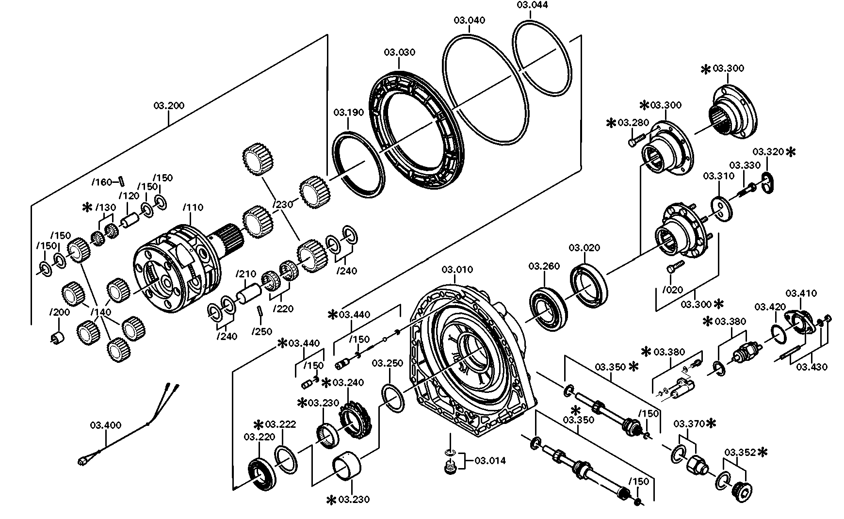drawing for DAIMLER AG A0002722006 - PLANET GEAR SET (figure 1)