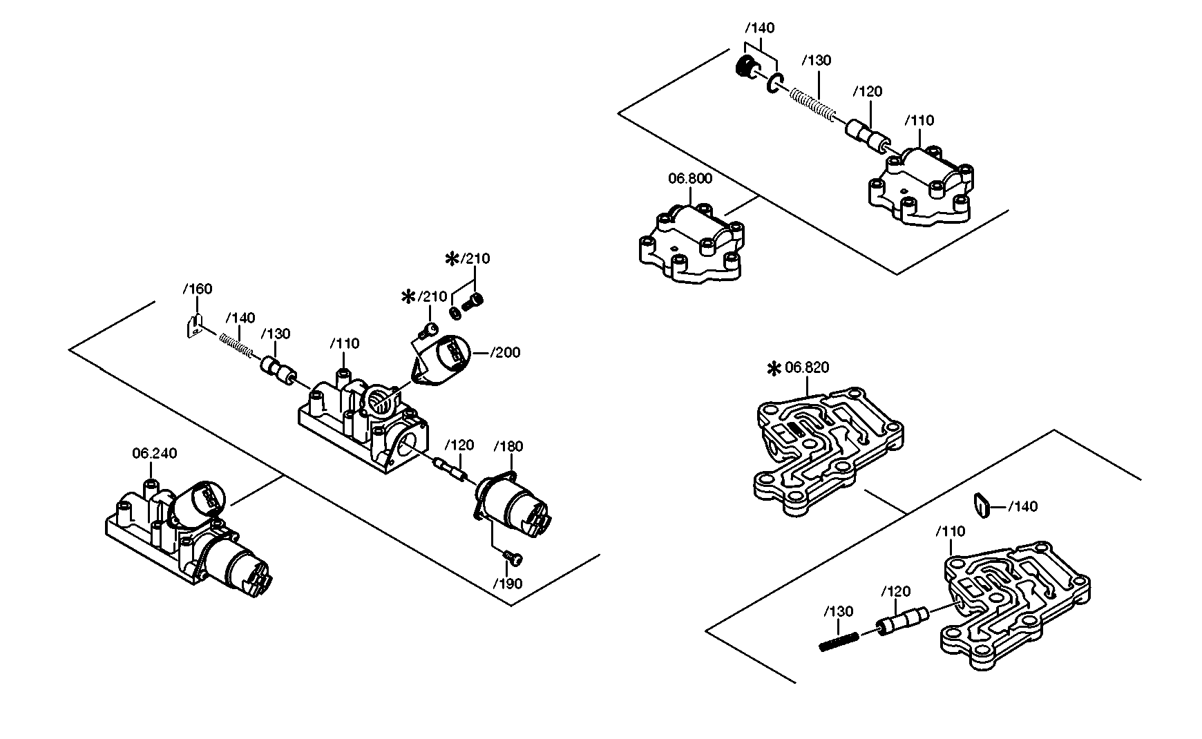 drawing for DAIMLER AG A0002771301 - VALVE BLOCK (figure 4)