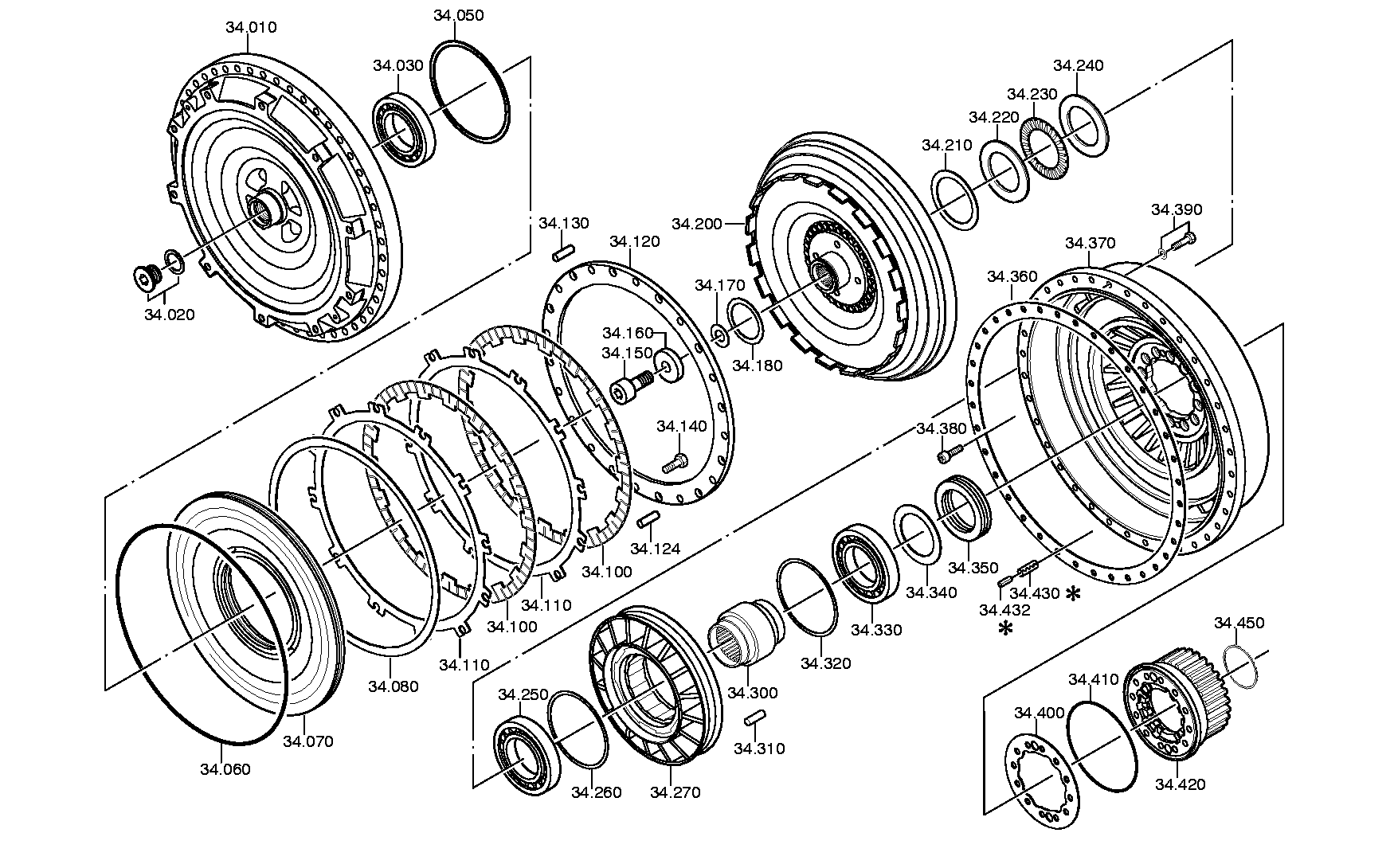 drawing for JOHN DEERE AT264174 - BALL BEARING (figure 1)