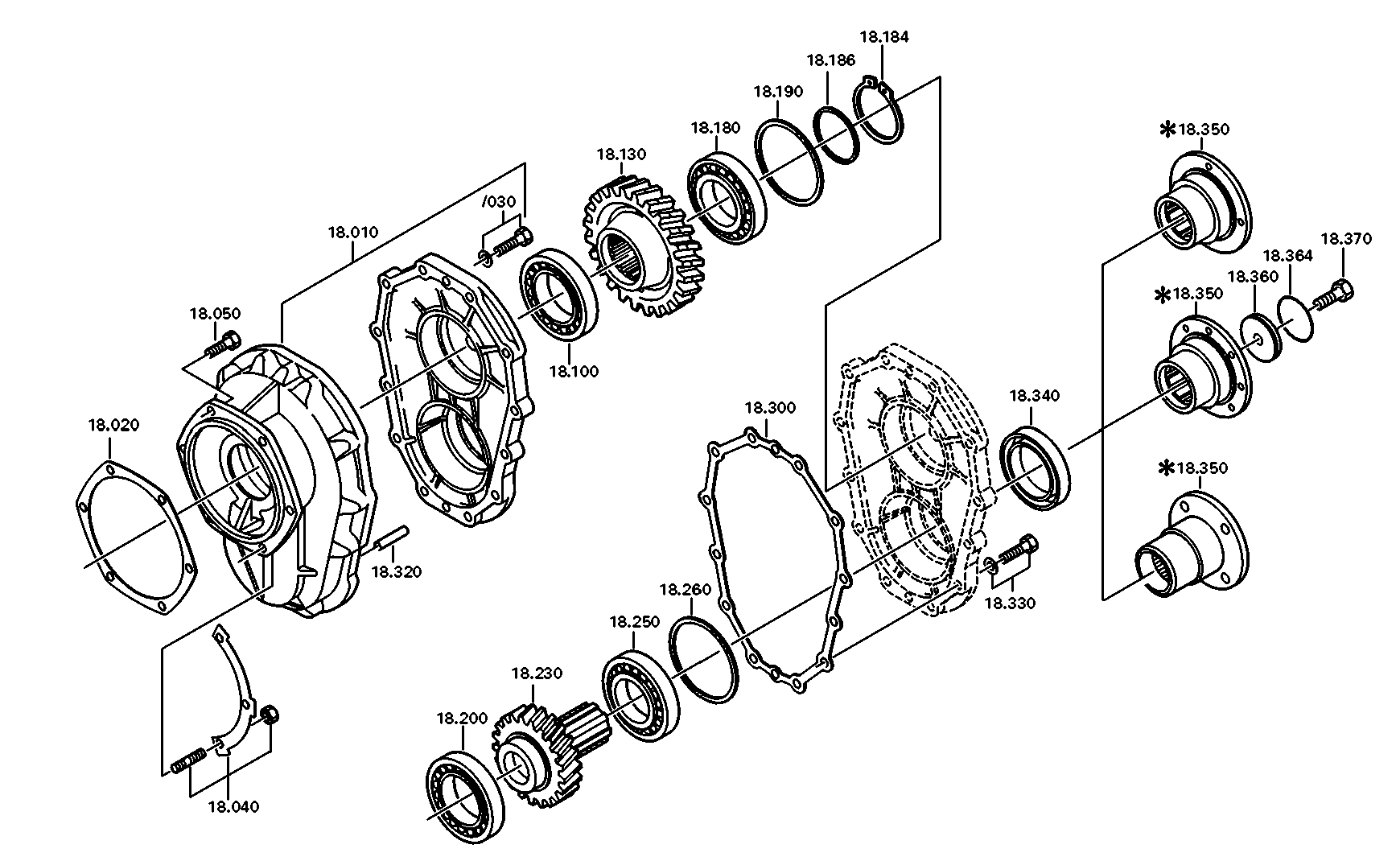 drawing for DAF 1376543 - TA.ROLLER BEARING (figure 1)