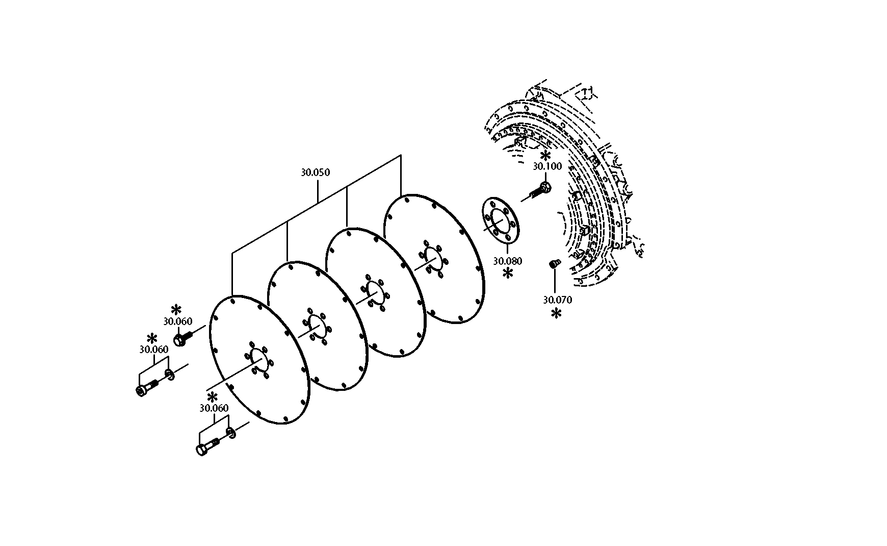 drawing for PEGASO 504006603 - CONNECTION (figure 1)