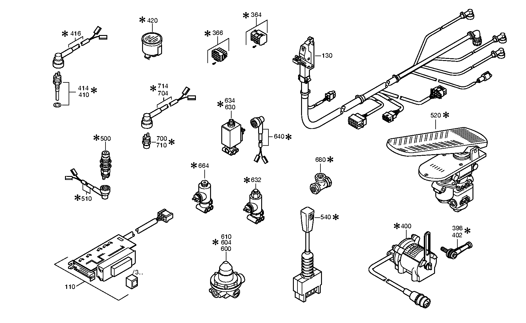 drawing for DAF 1190999 - CABLE ECOMAT (figure 1)