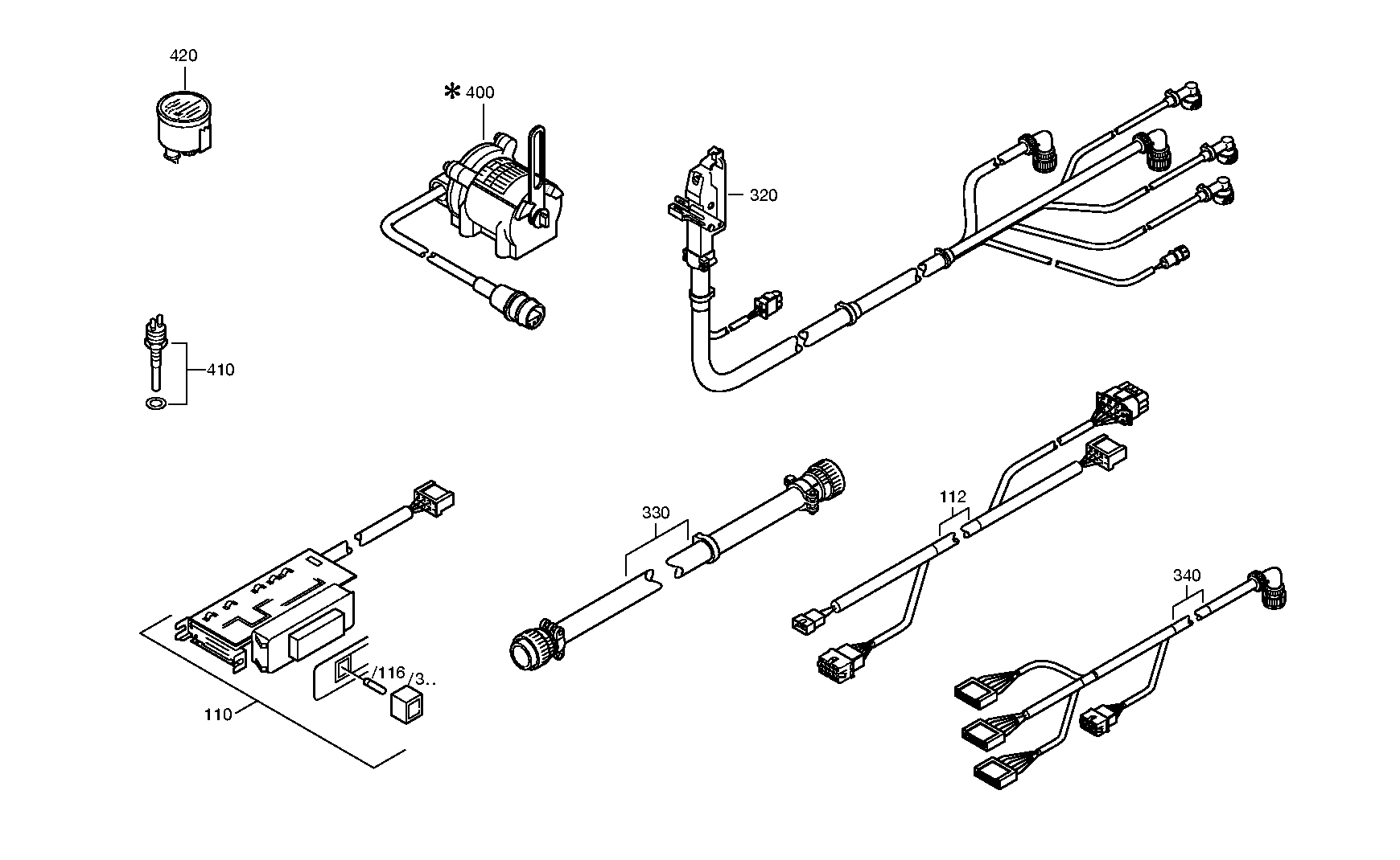drawing for DAIMLER AG A3215400213 - CABLE GENERAL (figure 1)