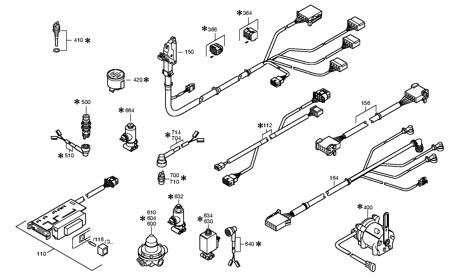 drawing for DAIMLER AG A3575433313 - CABLE ECOMAT (figure 1)