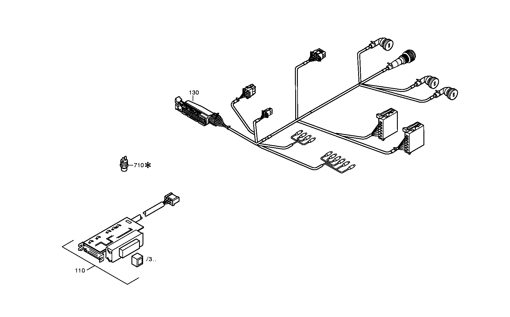 drawing for VAN HOOL 10.841.682 - CABLE ECOMAT (figure 1)