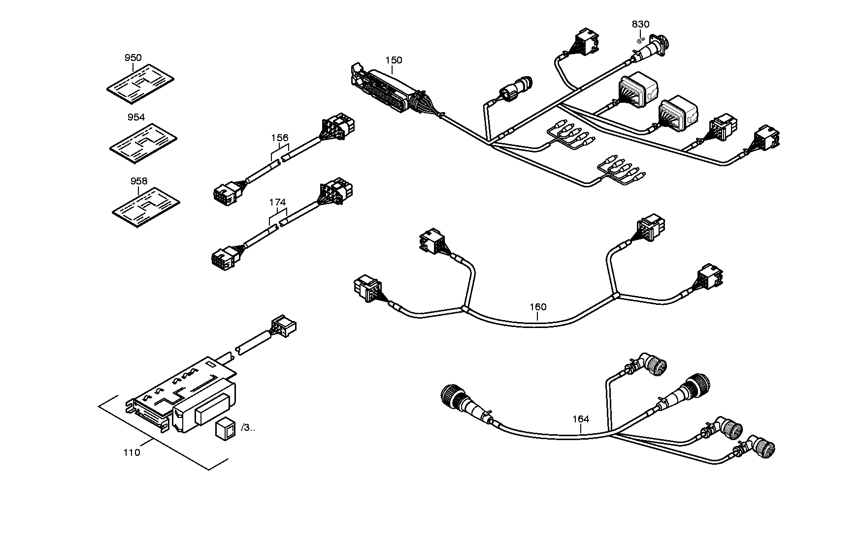 drawing for NEW FLYER INDUSTRIES LTD. 149789 - CABLE ECOMAT (figure 1)