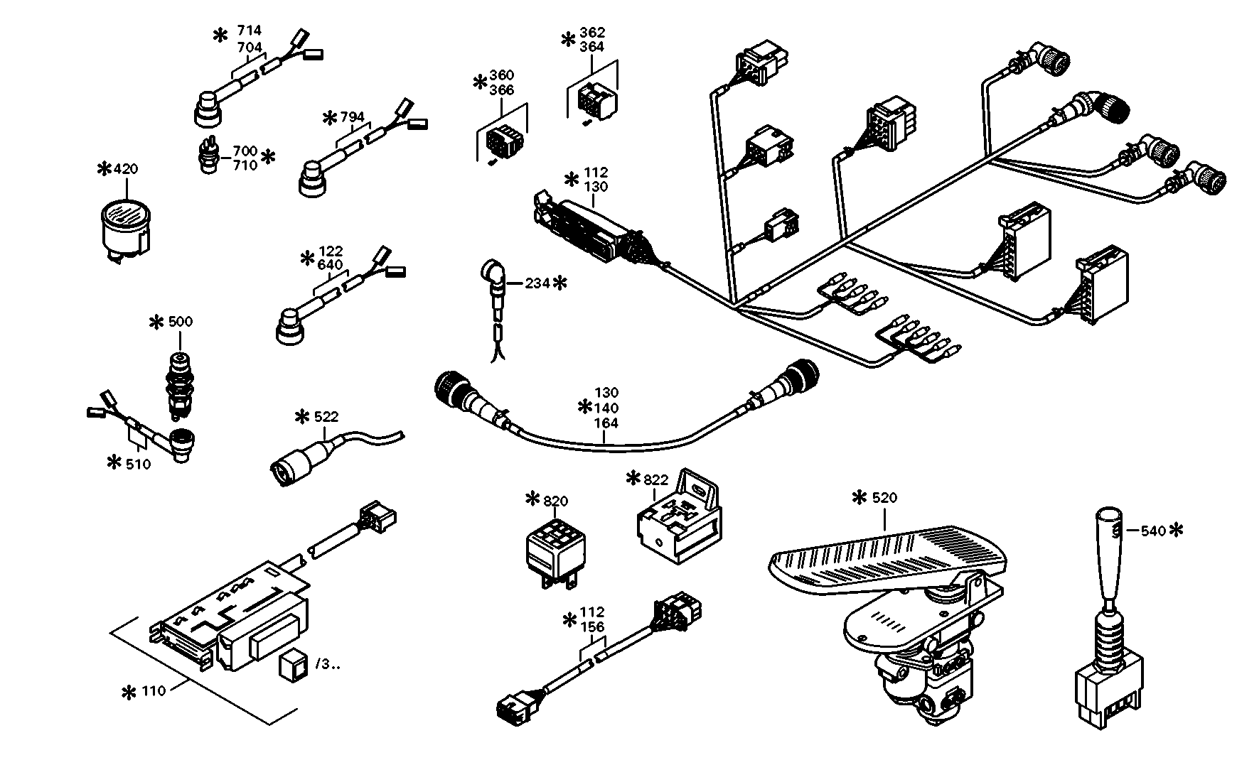 drawing for DAF BUS 41155809 - CABLE ECOMAT (figure 1)