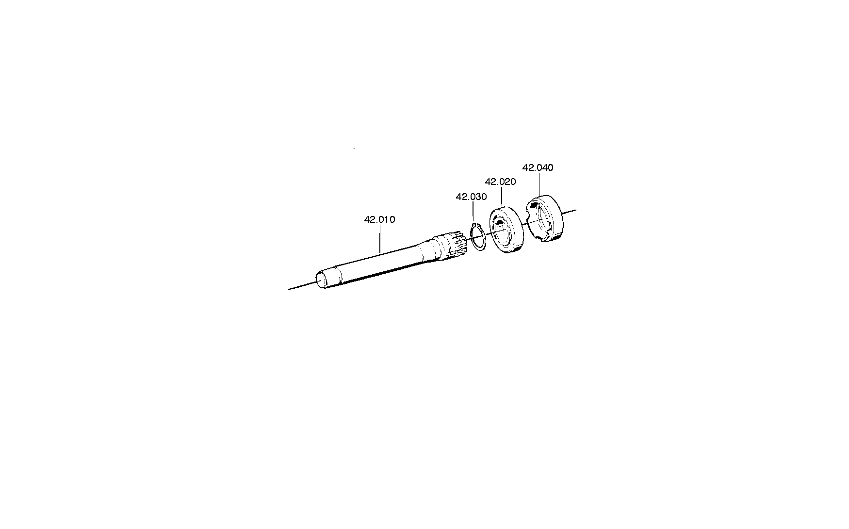 drawing for IVECO 5001850488 - INTERM.SHAFT (figure 1)