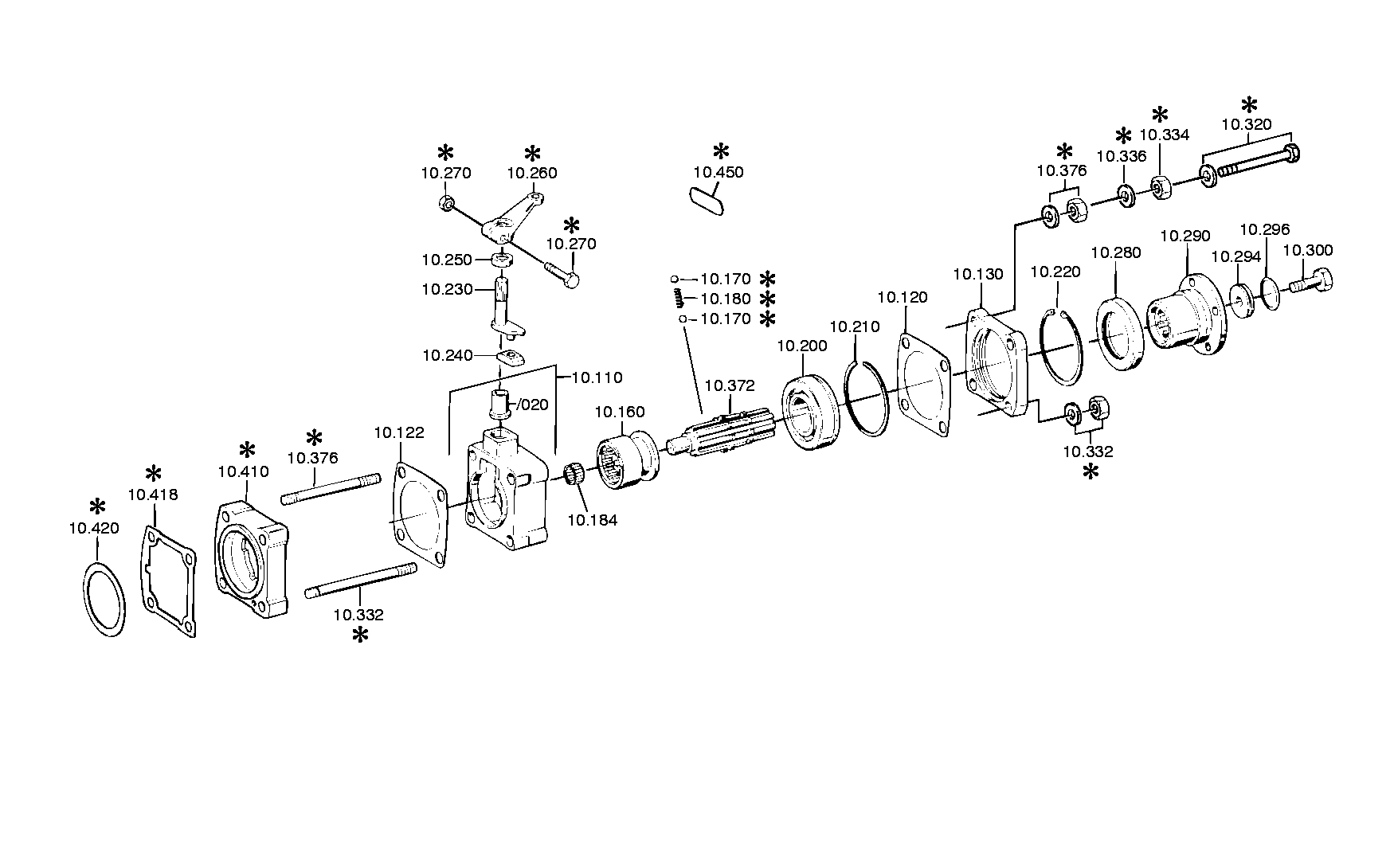 drawing for LIEBHERR GMBH 5002010 - SHIFT LEVER (figure 1)