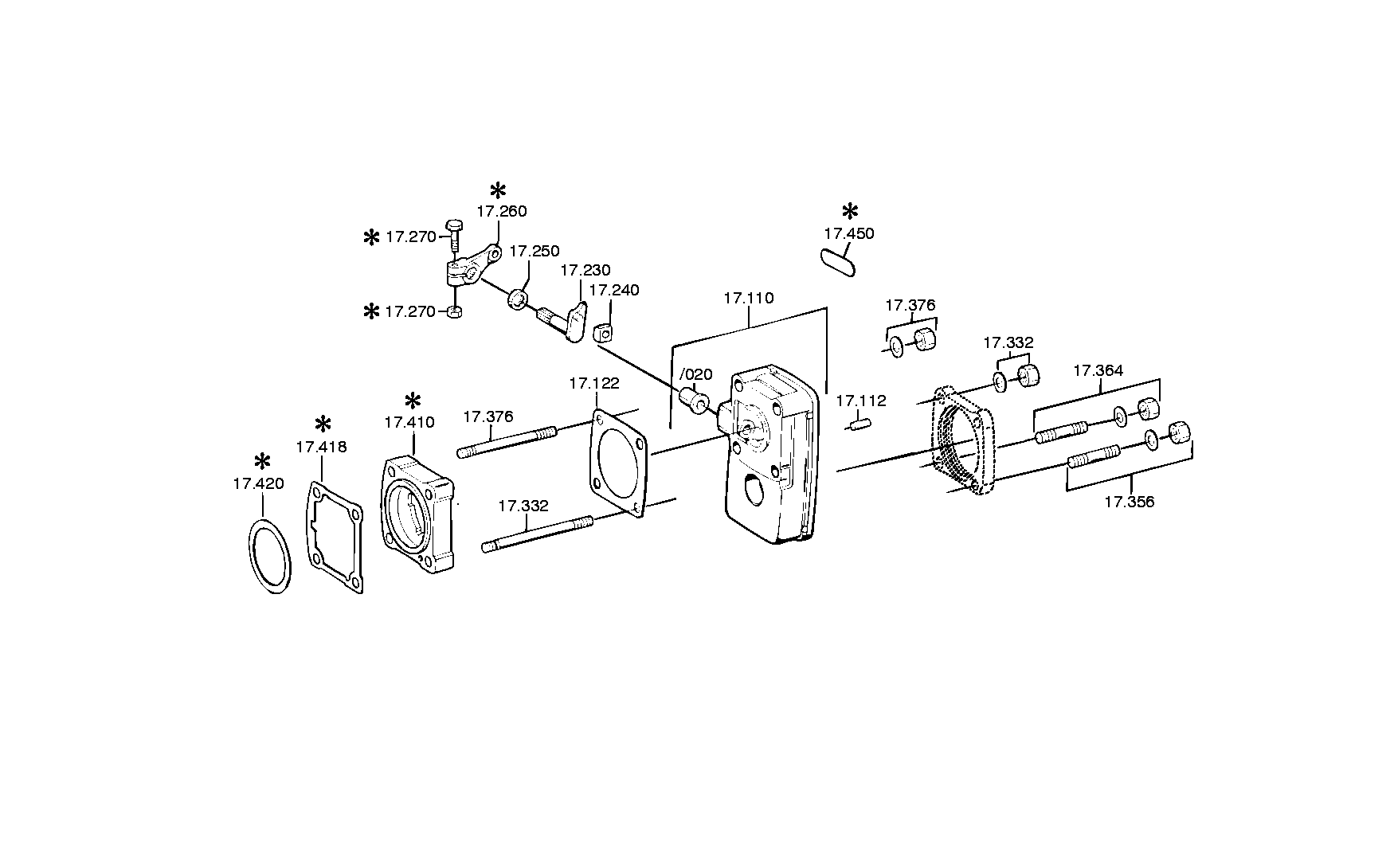 drawing for LIEBHERR GMBH 5002010 - SHIFT LEVER (figure 2)