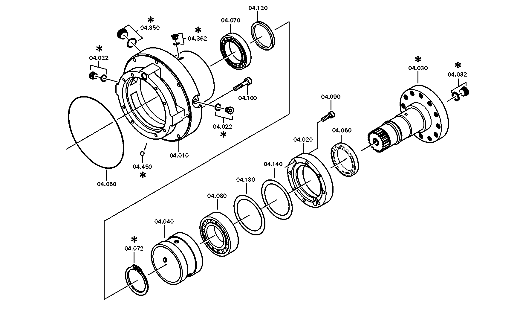 drawing for DOOSAN 152334 - BALL BEARING (figure 2)