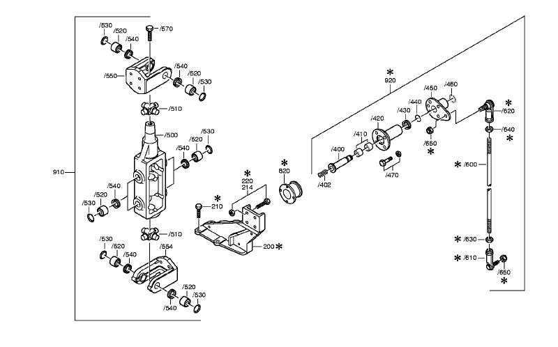 drawing for Hyundai Construction Equipment 6038323090 - GEAR SHIFT KNOB (figure 1)